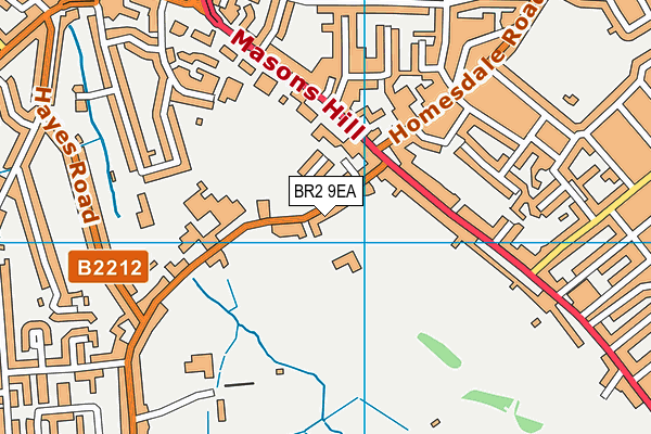 BR2 9EA map - OS VectorMap District (Ordnance Survey)