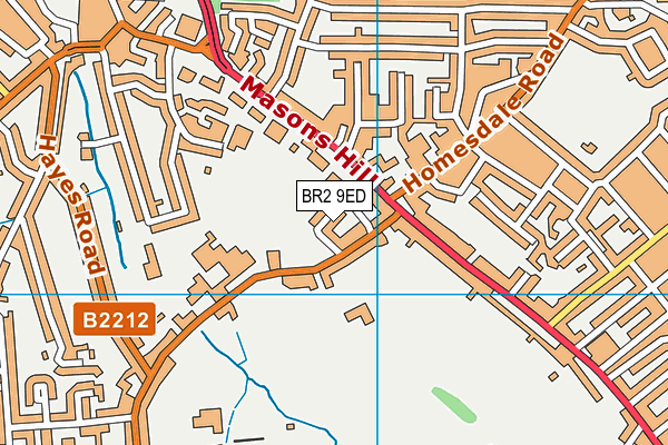 BR2 9ED map - OS VectorMap District (Ordnance Survey)