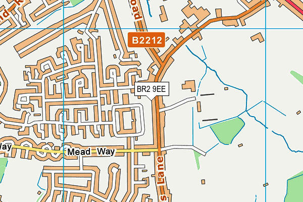 BR2 9EE map - OS VectorMap District (Ordnance Survey)