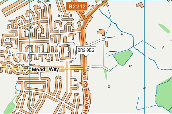 BR2 9EG map - OS VectorMap District (Ordnance Survey)