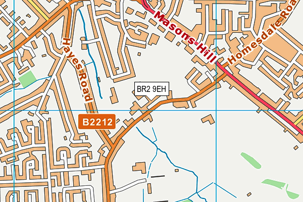 BR2 9EH map - OS VectorMap District (Ordnance Survey)