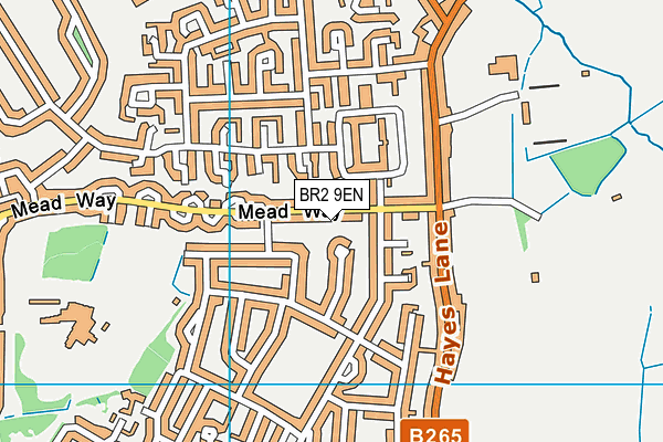 BR2 9EN map - OS VectorMap District (Ordnance Survey)