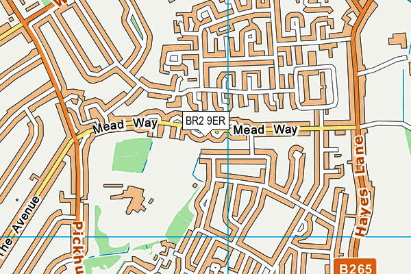BR2 9ER map - OS VectorMap District (Ordnance Survey)