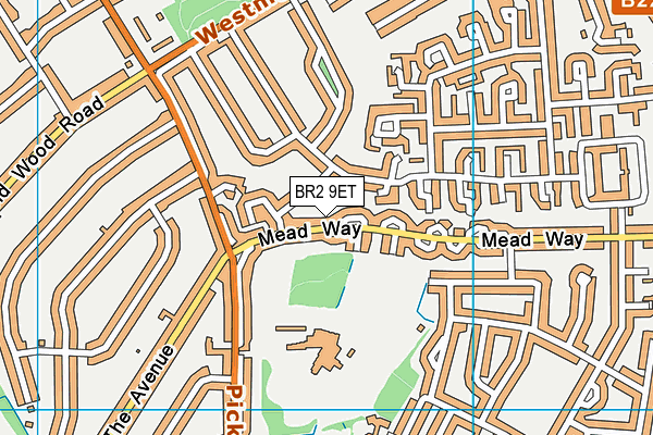 BR2 9ET map - OS VectorMap District (Ordnance Survey)