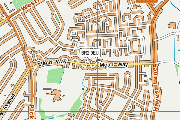 BR2 9EU map - OS VectorMap District (Ordnance Survey)