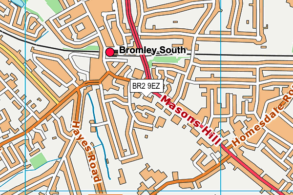 BR2 9EZ map - OS VectorMap District (Ordnance Survey)