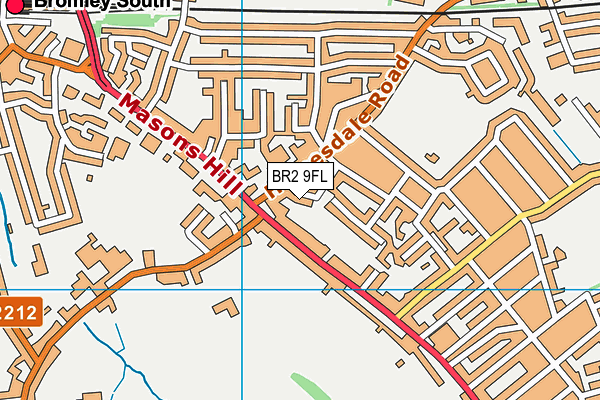 BR2 9FL map - OS VectorMap District (Ordnance Survey)