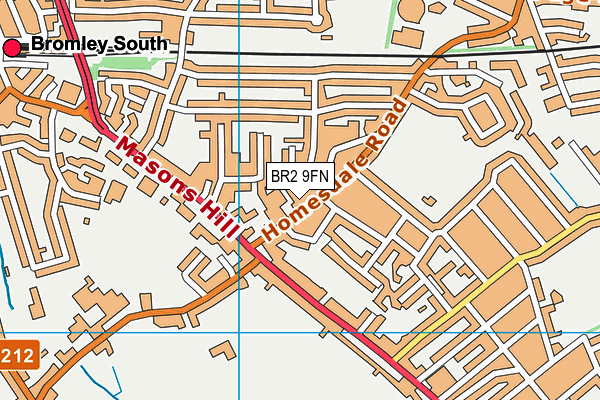 BR2 9FN map - OS VectorMap District (Ordnance Survey)