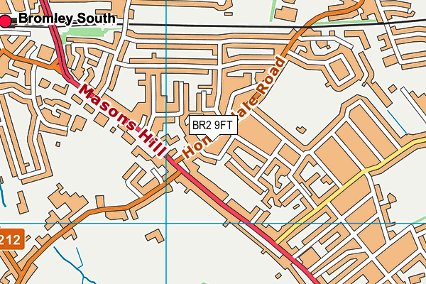 BR2 9FT map - OS VectorMap District (Ordnance Survey)