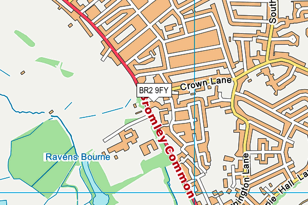 BR2 9FY map - OS VectorMap District (Ordnance Survey)