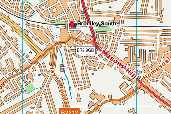 BR2 9GB map - OS VectorMap District (Ordnance Survey)