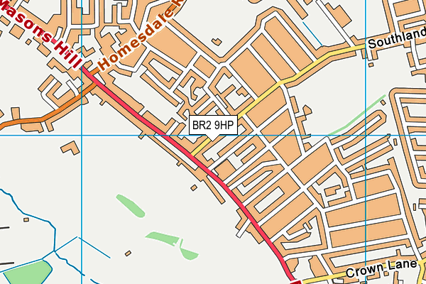 BR2 9HP map - OS VectorMap District (Ordnance Survey)
