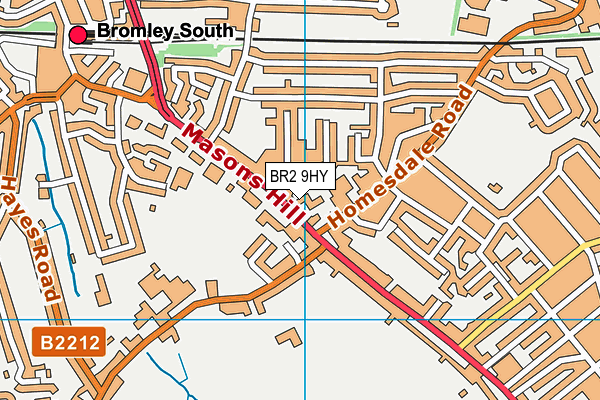 BR2 9HY map - OS VectorMap District (Ordnance Survey)