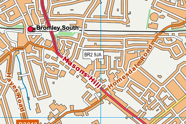 BR2 9JA map - OS VectorMap District (Ordnance Survey)