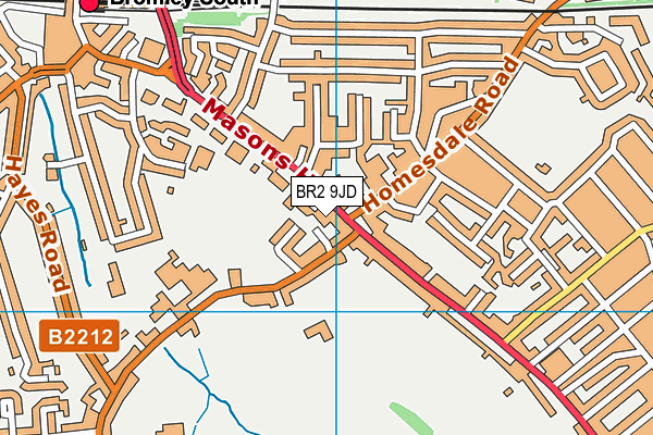 BR2 9JD map - OS VectorMap District (Ordnance Survey)