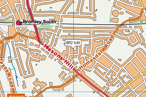 BR2 9JN map - OS VectorMap District (Ordnance Survey)