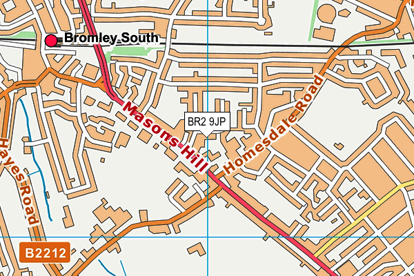 BR2 9JP map - OS VectorMap District (Ordnance Survey)