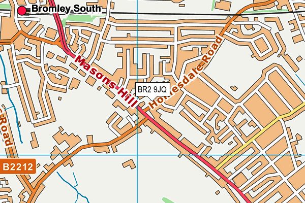 BR2 9JQ map - OS VectorMap District (Ordnance Survey)