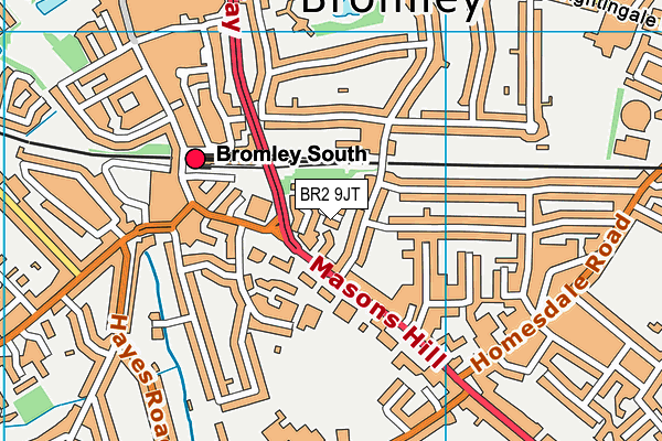 BR2 9JT map - OS VectorMap District (Ordnance Survey)