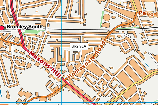 BR2 9LA map - OS VectorMap District (Ordnance Survey)