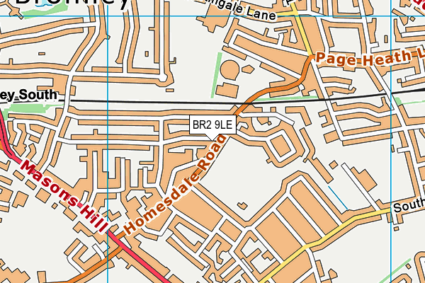 BR2 9LE map - OS VectorMap District (Ordnance Survey)