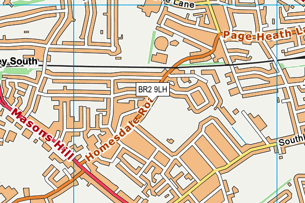 BR2 9LH map - OS VectorMap District (Ordnance Survey)
