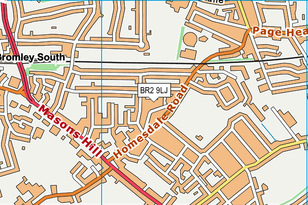 BR2 9LJ map - OS VectorMap District (Ordnance Survey)