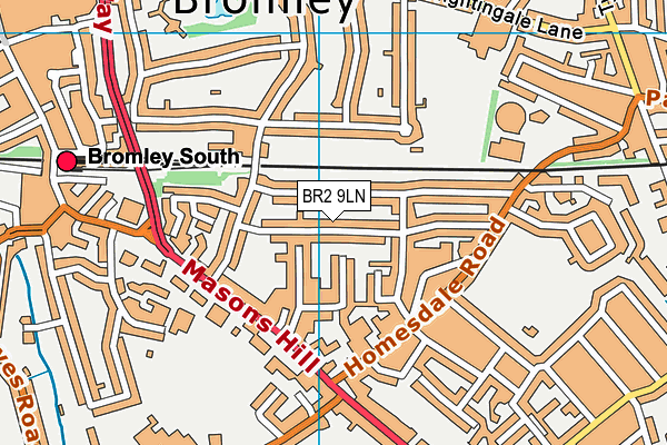 BR2 9LN map - OS VectorMap District (Ordnance Survey)