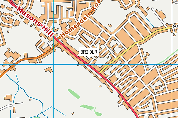 BR2 9LR map - OS VectorMap District (Ordnance Survey)