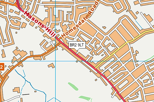 BR2 9LT map - OS VectorMap District (Ordnance Survey)