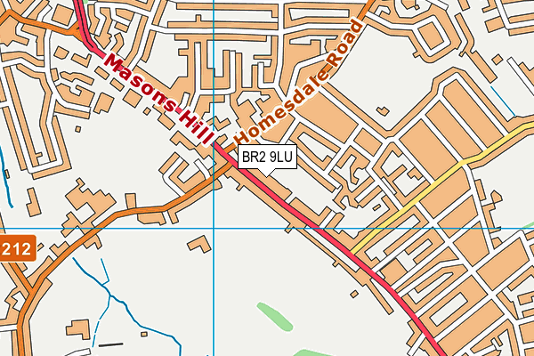 BR2 9LU map - OS VectorMap District (Ordnance Survey)
