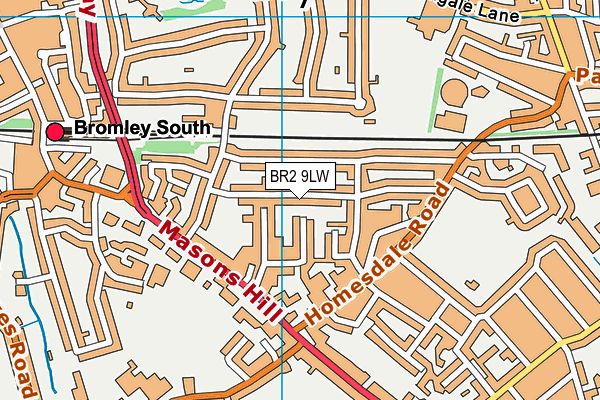 Bromley Wendover Lawn Tennis Club map (BR2 9LW) - OS VectorMap District (Ordnance Survey)