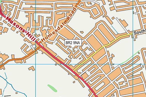 BR2 9NA map - OS VectorMap District (Ordnance Survey)