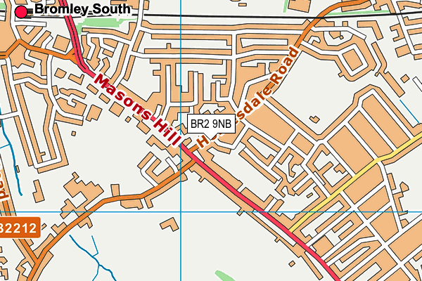 BR2 9NB map - OS VectorMap District (Ordnance Survey)