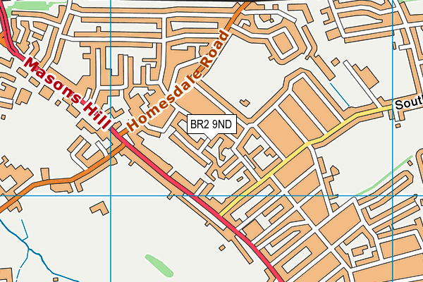 BR2 9ND map - OS VectorMap District (Ordnance Survey)