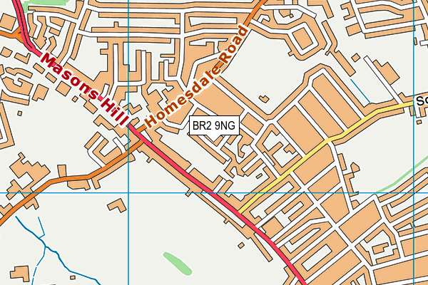 BR2 9NG map - OS VectorMap District (Ordnance Survey)