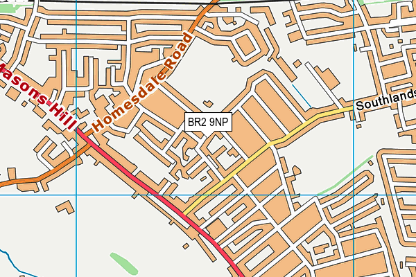 BR2 9NP map - OS VectorMap District (Ordnance Survey)