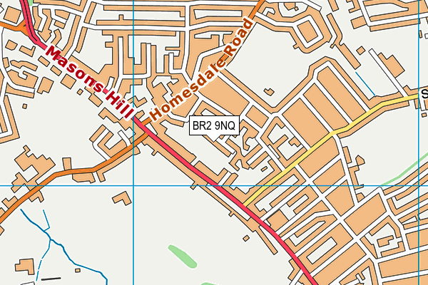 BR2 9NQ map - OS VectorMap District (Ordnance Survey)