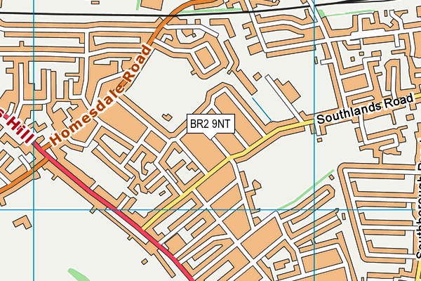 BR2 9NT map - OS VectorMap District (Ordnance Survey)