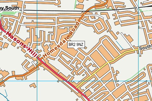 BR2 9NZ map - OS VectorMap District (Ordnance Survey)