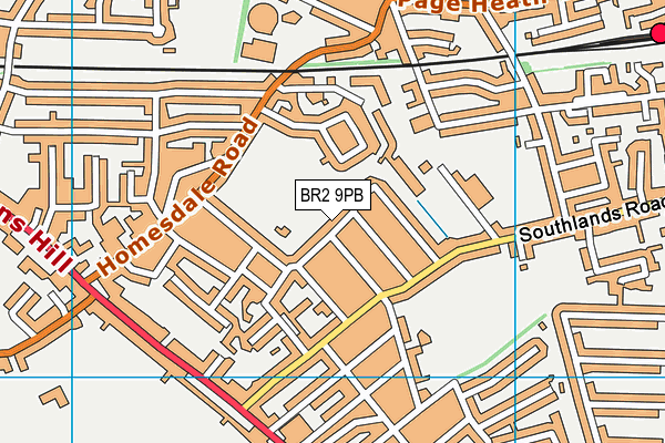 BR2 9PB map - OS VectorMap District (Ordnance Survey)