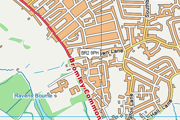BR2 9PH map - OS VectorMap District (Ordnance Survey)