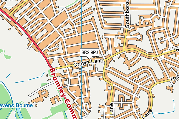 BR2 9PJ map - OS VectorMap District (Ordnance Survey)