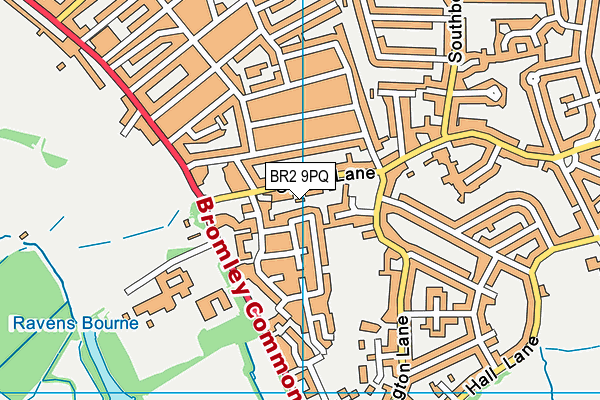 Blue Circle Sports Ground (Closed) map (BR2 9PQ) - OS VectorMap District (Ordnance Survey)