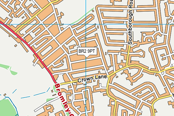 BR2 9PT map - OS VectorMap District (Ordnance Survey)