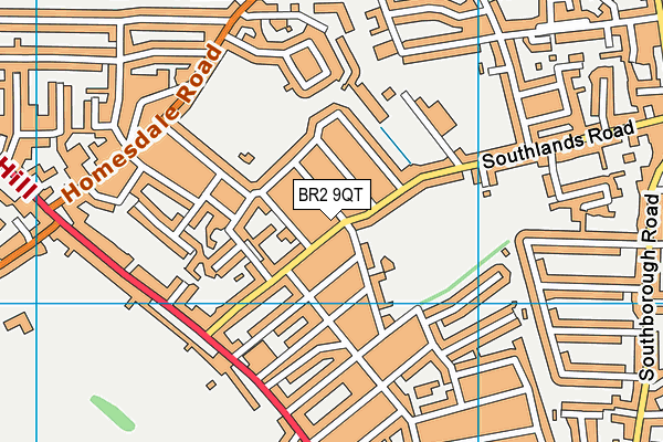 BR2 9QT map - OS VectorMap District (Ordnance Survey)