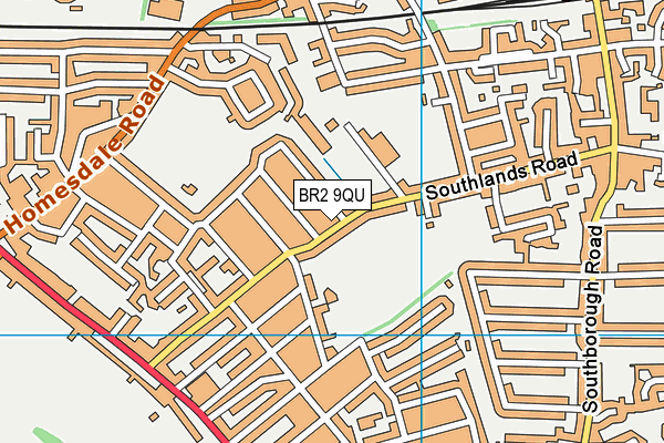 BR2 9QU map - OS VectorMap District (Ordnance Survey)