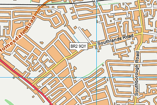 BR2 9QY map - OS VectorMap District (Ordnance Survey)