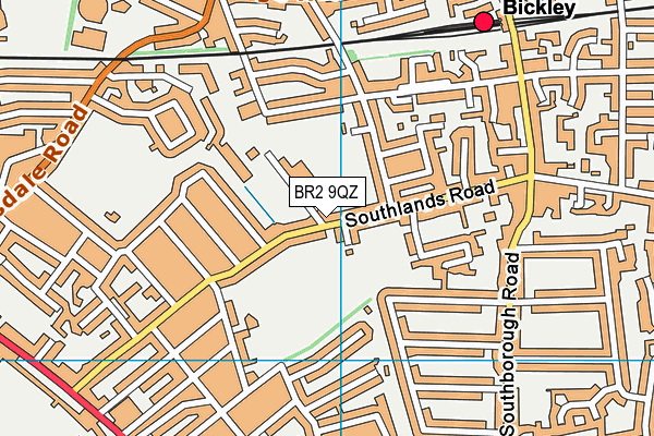 BR2 9QZ map - OS VectorMap District (Ordnance Survey)