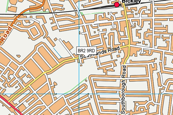 BR2 9RD map - OS VectorMap District (Ordnance Survey)